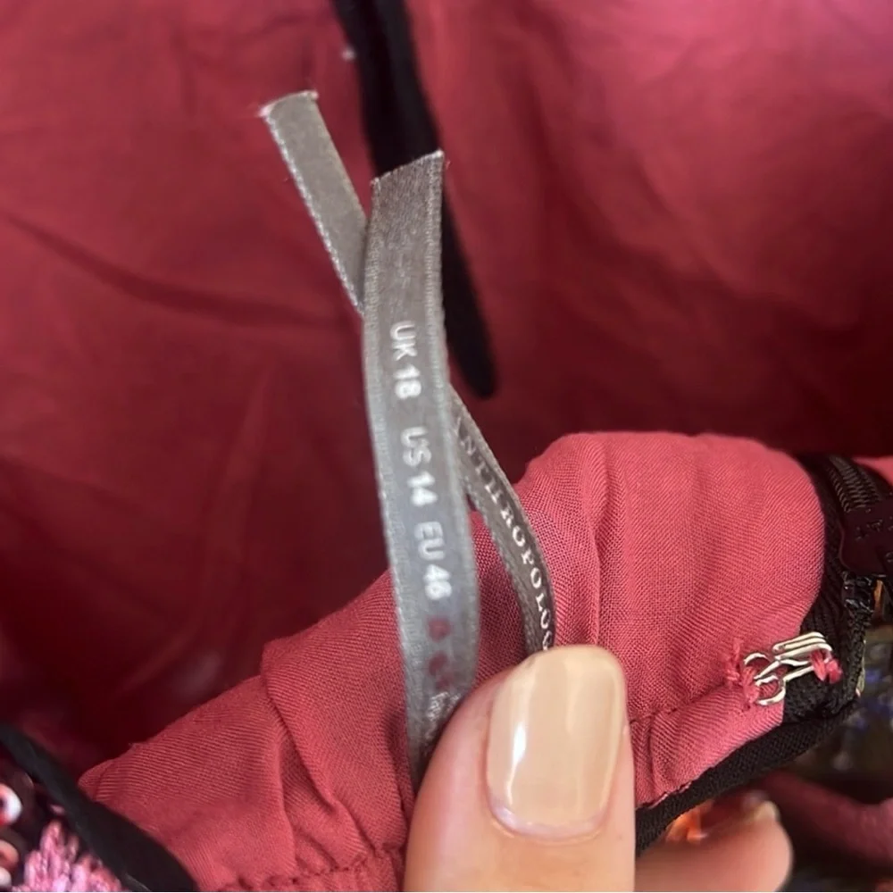 Anthropologie Floral Sequin Mini Dress - Multicolor - Picture 2 of 7